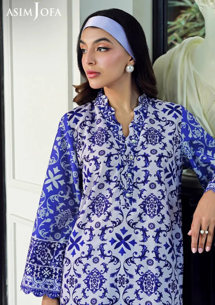 Asim Jofa 2Pcs AJSS 14 Silk Symphony Luxury Lawn Collection - Image 5