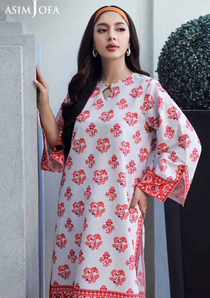 Asim Jofa 2Pcs AJSS 15 Silk Symphony Luxury Lawn Collection - Image 3
