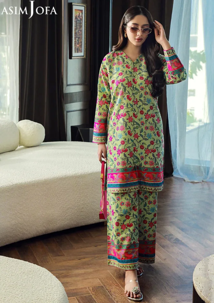 Asim Jofa 2Pcs AJSS 16 Silk Symphony Luxury Lawn Collection - Image 2