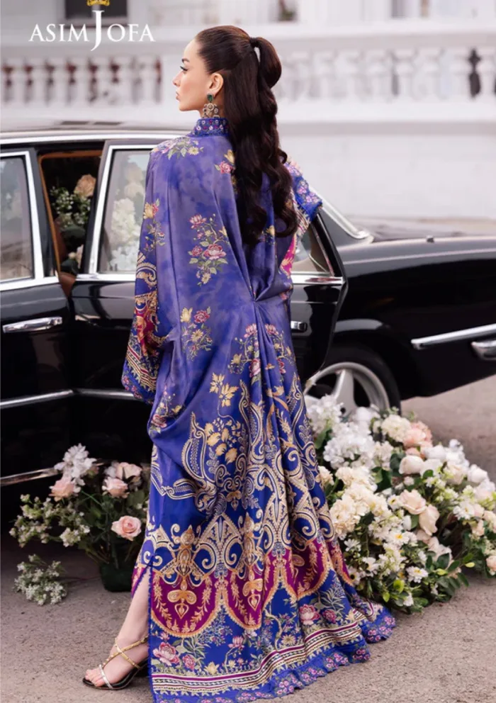 Asim Jofa AJRS 06 Charmeuse Silk Luxury Lawn Collection - Image 2