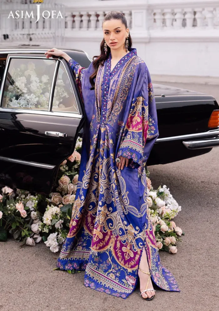 Asim Jofa AJRS 06 Charmeuse Silk Luxury Lawn Collection - Image 3