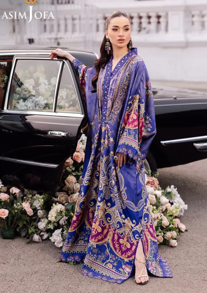 Asim Jofa AJRS 06 Charmeuse Silk Luxury Lawn Collection - Image 4