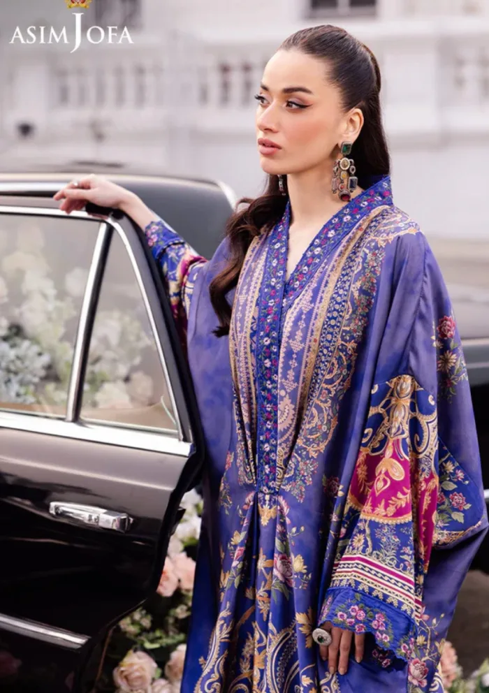 Asim Jofa AJRS 06 Charmeuse Silk Luxury Lawn Collection - Image 7