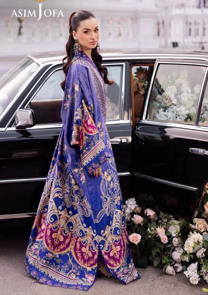 Asim Jofa AJRS 06 Charmeuse Silk Luxury Lawn Collection - Image 8