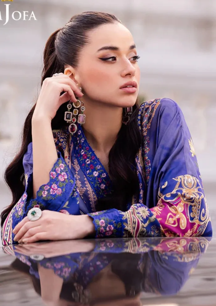 Asim Jofa AJRS 06 Charmeuse Silk Luxury Lawn Collection - Image 9