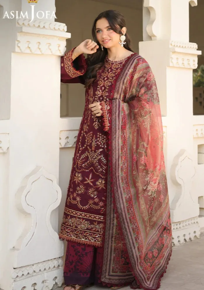 Asim Jofa Festive 25 AJUBF 09 Eid Signature Luxury Lawn Collection - Image 3