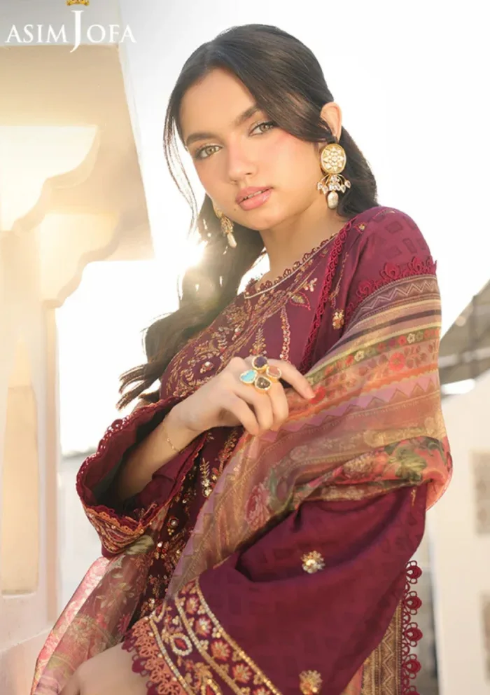 Asim Jofa Festive 25 AJUBF 09 Eid Signature Luxury Lawn Collection - Image 4