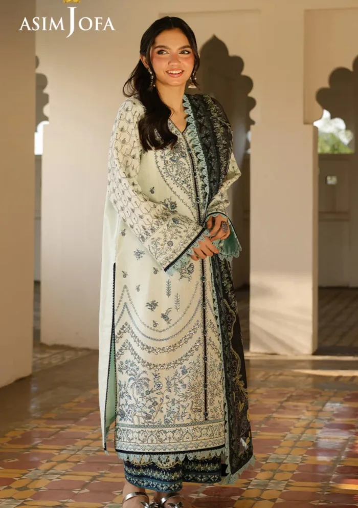 Asim Jofa Festive 25 AJUBF 10 Eid Signature Luxury Lawn Collection - Image 2