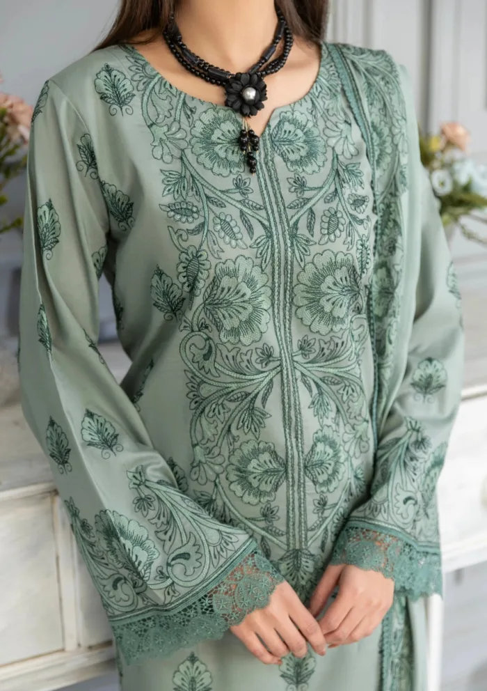 Azam Arts D 1701 Saffron Premium 25 Luxury Lawn Collection - Image 4