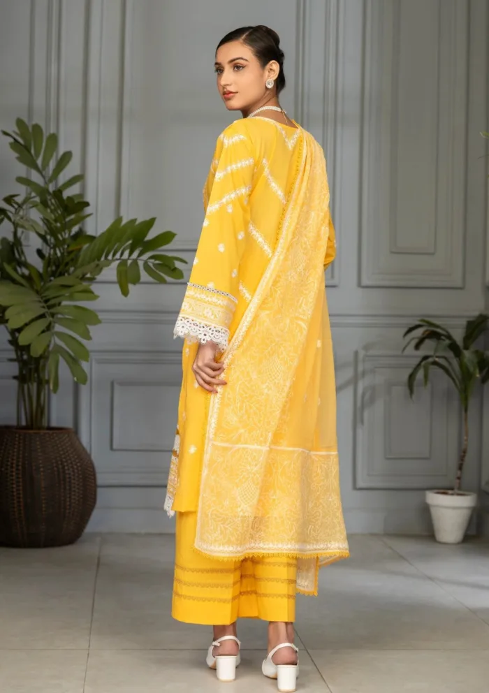 Azam Arts D 1704 Saffron Premium 25 Luxury Lawn Collection - Image 2