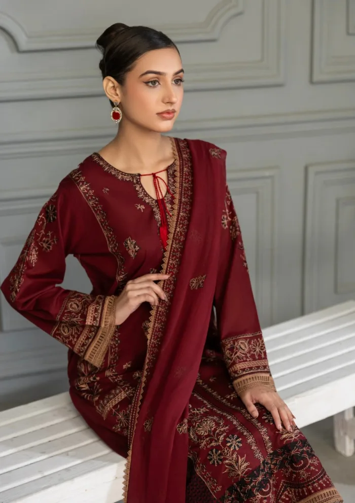 Azam Arts D 1706 Saffron Premium 25 Luxury Lawn Collection - Image 3