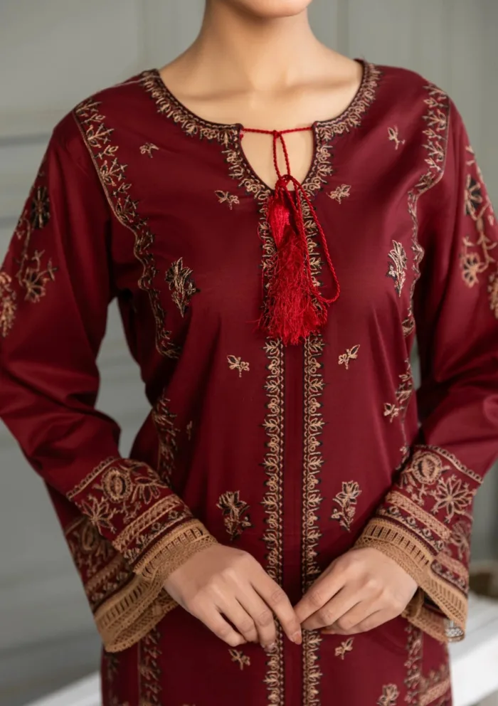 Azam Arts D 1706 Saffron Premium 25 Luxury Lawn Collection - Image 4