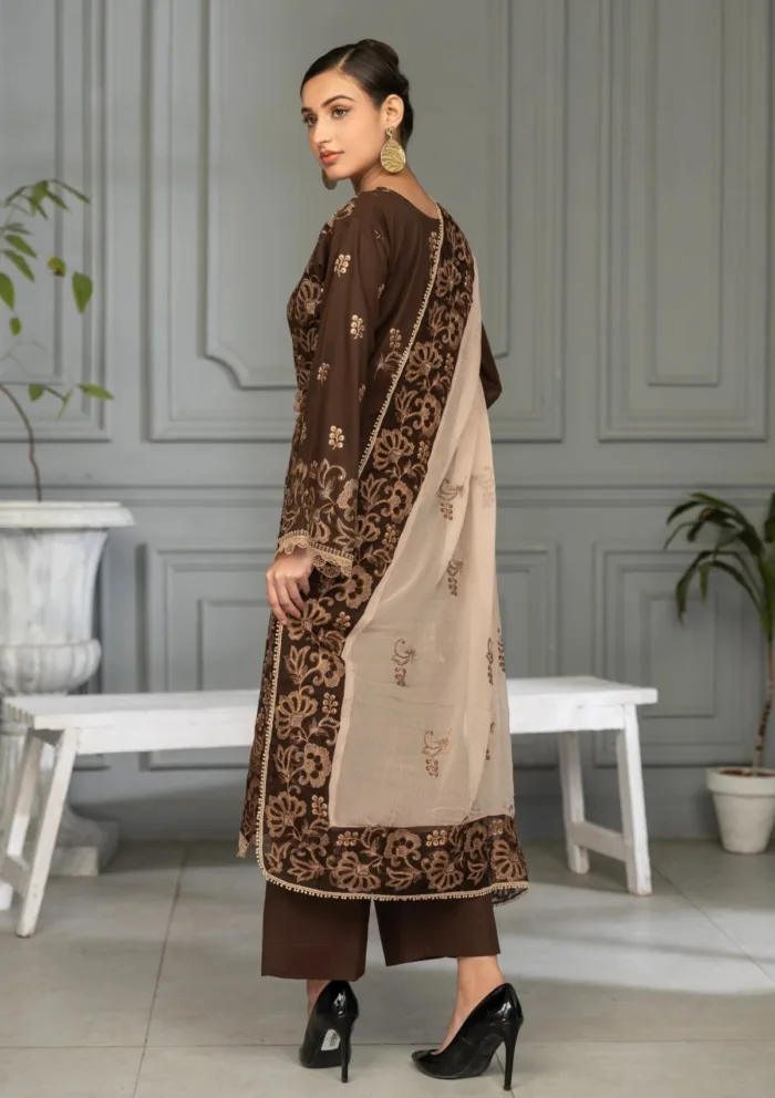 Azam Arts D 1707 Saffron Premium 25 Luxury Lawn Collection - Image 2