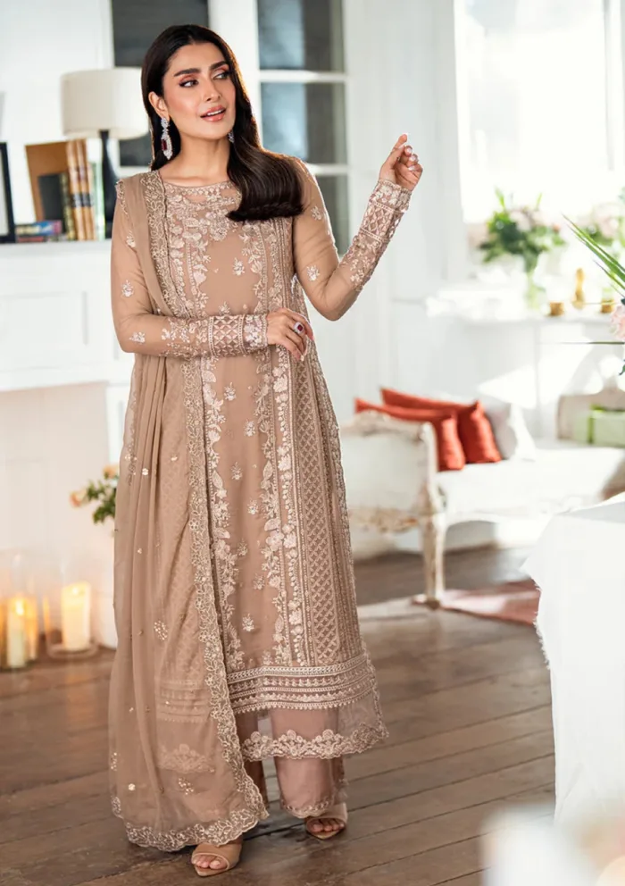 Azure Hazel Veil Luxe 25 Luxury Lawn Collection - Image 3