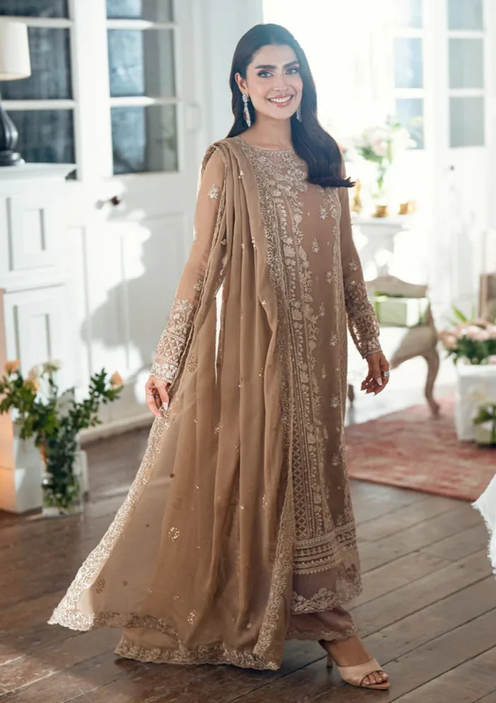 Azure Hazel Veil Luxe 25 Luxury Lawn Collection - Image 4