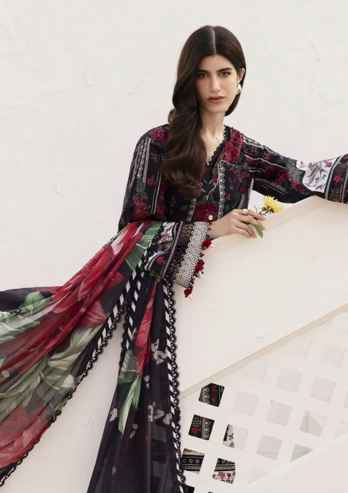 Baroque BEL25 01 Eid 25 Luxury Lawn Collection - Image 3