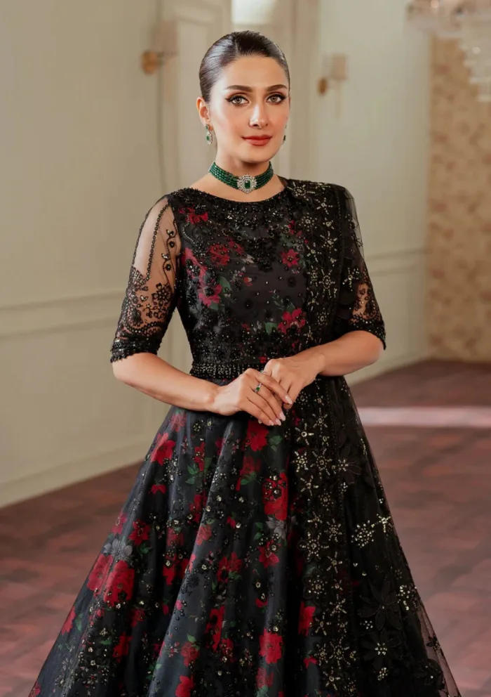 Baroque Embroidered BQU Ch13 05 Chantelle Luxury Lawn Collection - Image 4