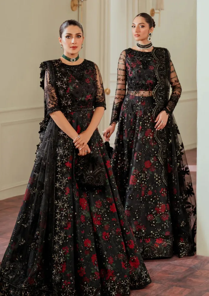 Baroque Embroidered BQU Ch13 05 Chantelle Luxury Lawn Collection - Image 6