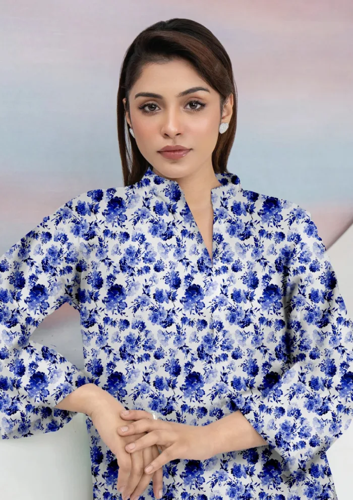 Basanti 2 Pcs D 06 Print Edit 25 Luxury Lawn Collection - Image 3