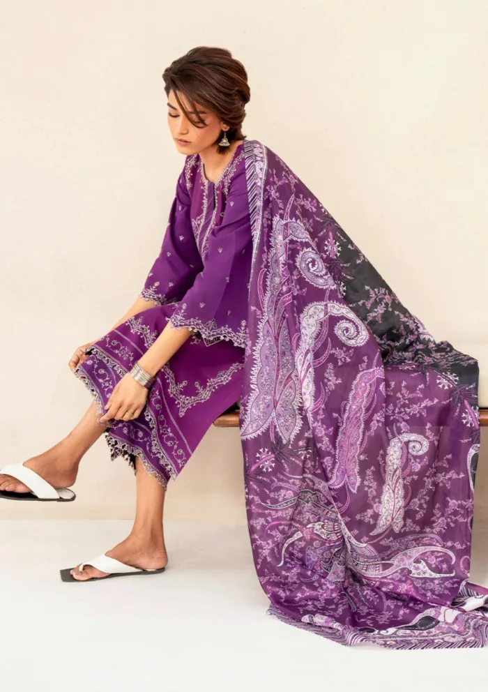 Bin Ilyas BIA25 85 A Aaina Luxury Lawn Collection - Image 5