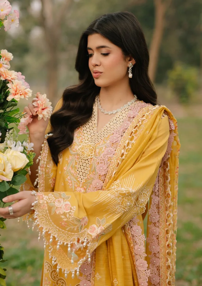Bin Ilyas Summer 25 BFS 104 A Freesia Luxury Lawn Collection - Image 2