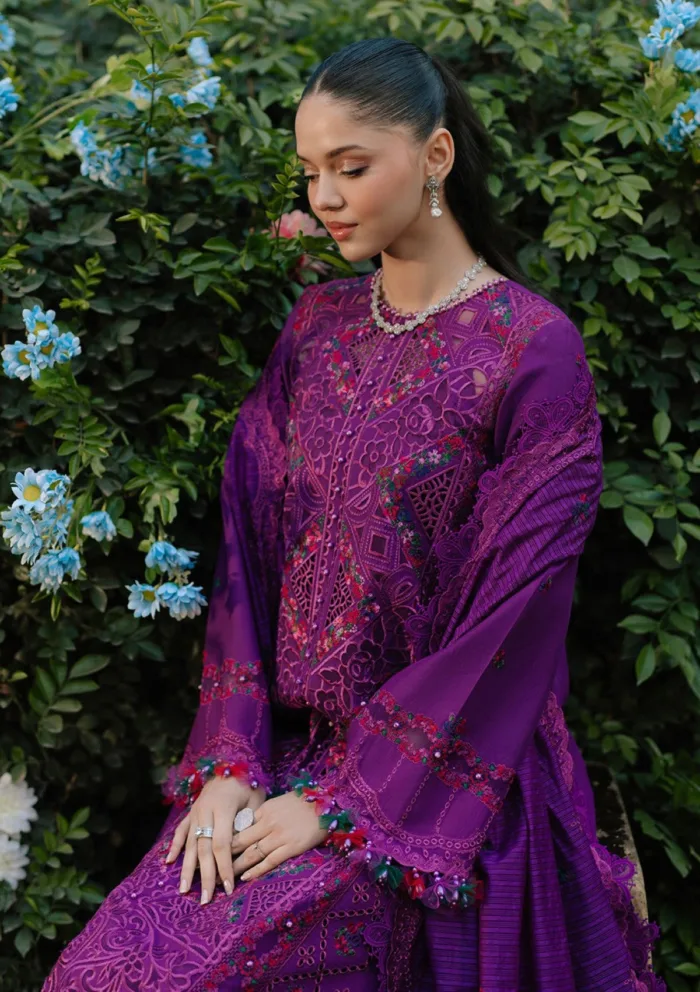 Bin Ilyas Summer 25 BFS 105 B Freesia Luxury Lawn Collection - Image 2