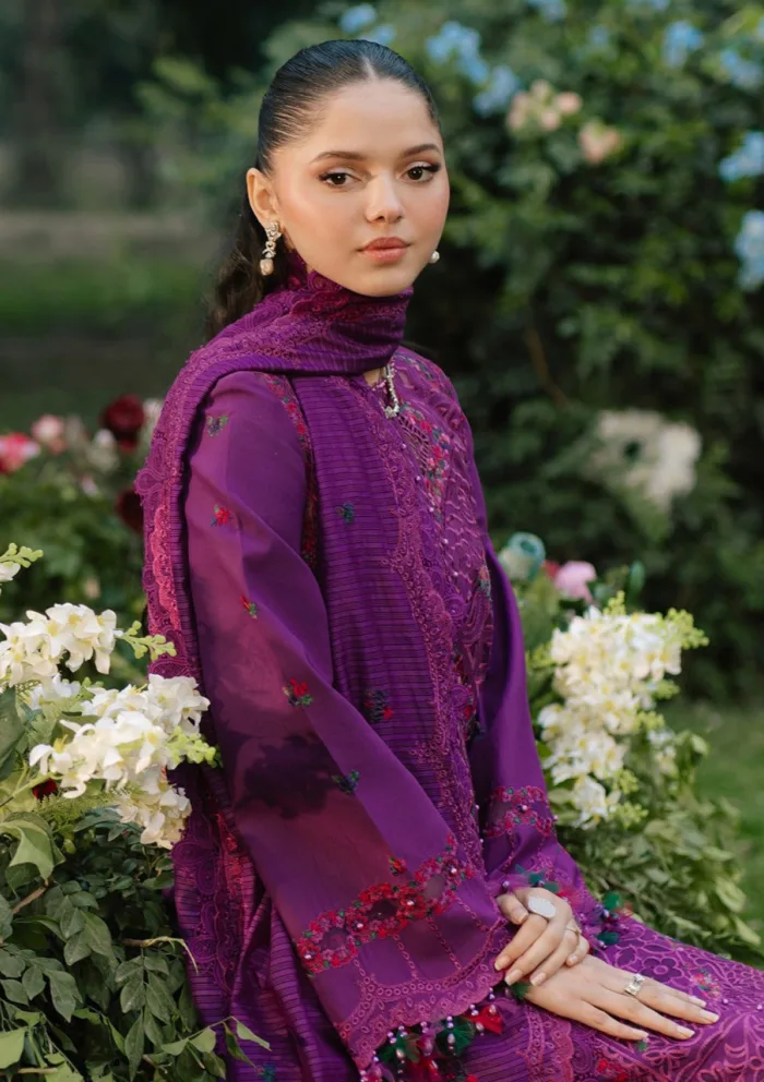 Bin Ilyas Summer 25 BFS 105 B Freesia Luxury Lawn Collection - Image 3