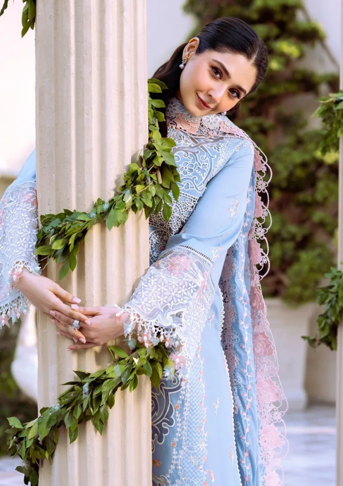 Bin Ilyas Summer 25 BFS 107 A Freesia Luxury Lawn Collection - Image 2