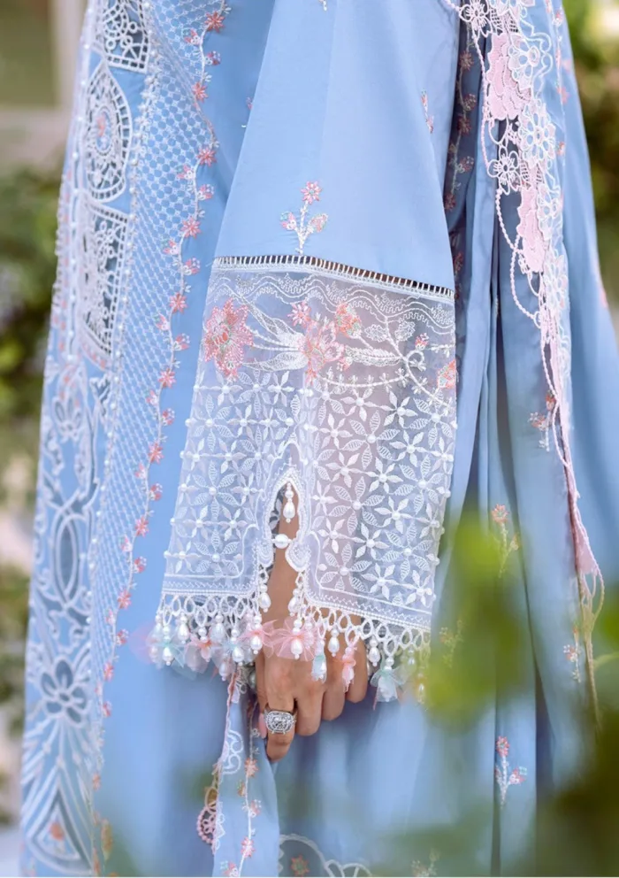 Bin Ilyas Summer 25 BFS 107 A Freesia Luxury Lawn Collection - Image 4