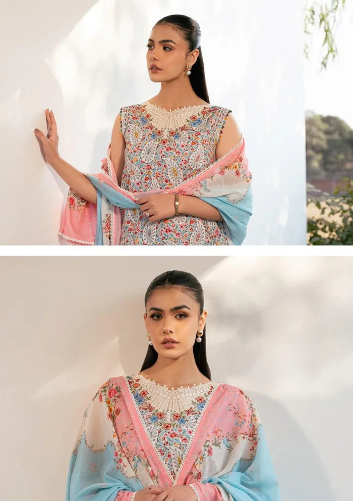 Bin Ilyas Summer Edit 25 BHS 72 A Hazel Luxury Lawn Collection - Image 2