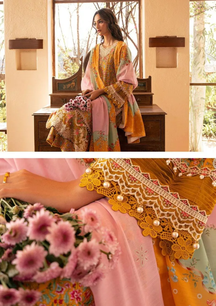 Bin Ilyas Summer Edit 25 BHS 72 B Hazel Luxury Lawn Collection - Image 3