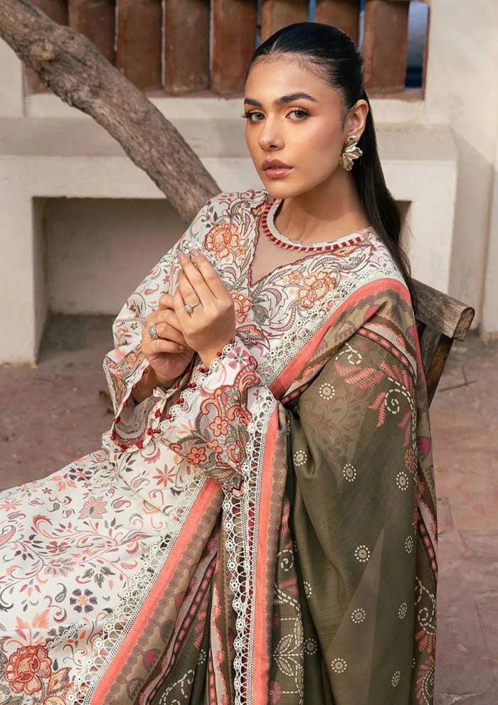 Bin Ilyas Summer Edit 25 BHS 73 A Hazel Luxury Lawn Collection - Image 3