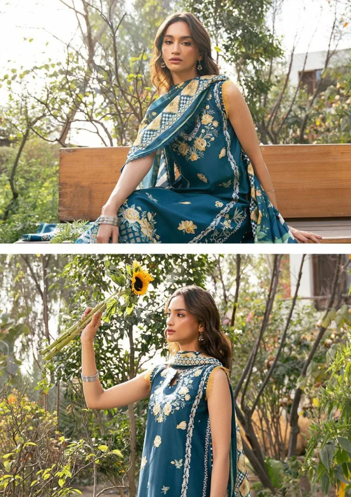 Bin Ilyas Summer Edit 25 BHS 77 B Hazel Luxury Lawn Collection - Image 3