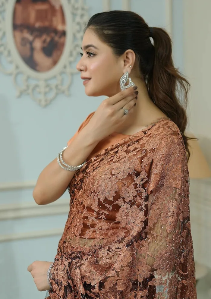 Chantelle Saree SH 1 Luxury Lawn Collection - Image 2