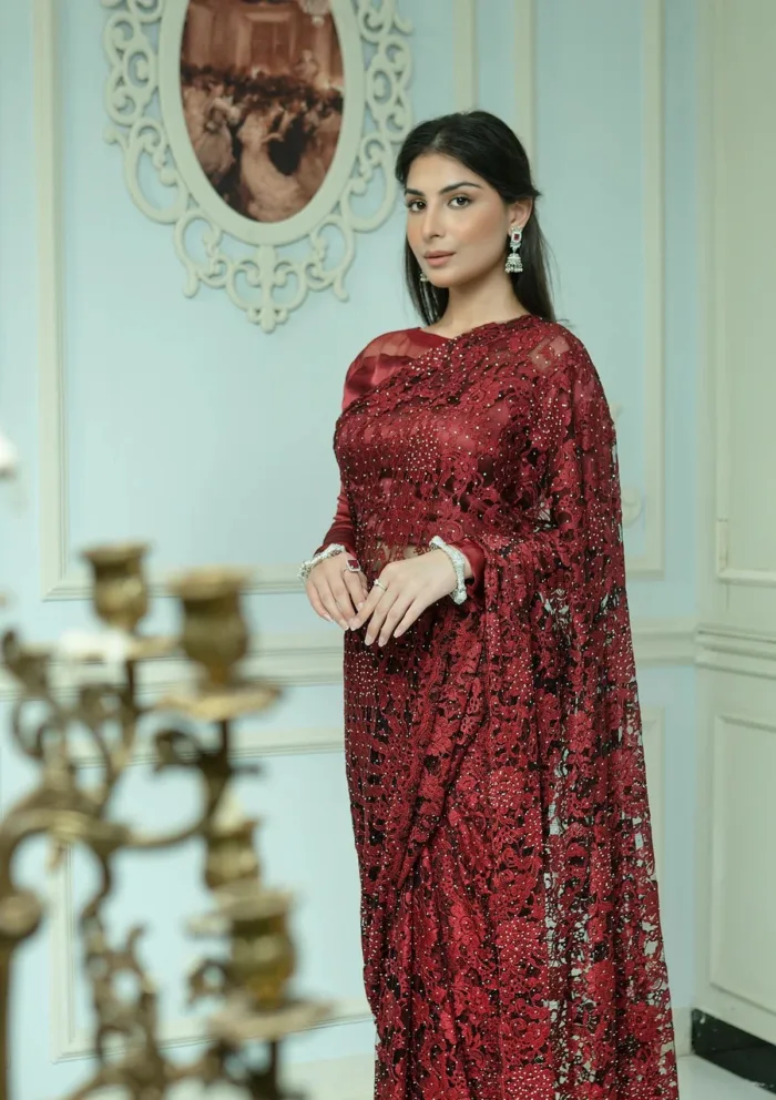 Chantelle Saree SH 4 Luxury Lawn Collection - Image 3