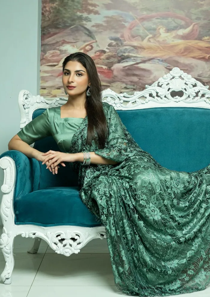 Chantelle Saree Sh 6 Luxury Lawn Collection - Image 3