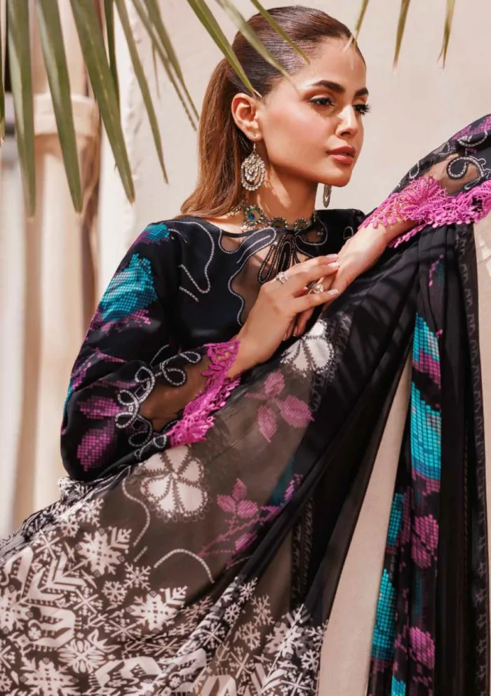 Charizma Black Edition CP4 63 C Prints Luxury Lawn Collection - Image 3
