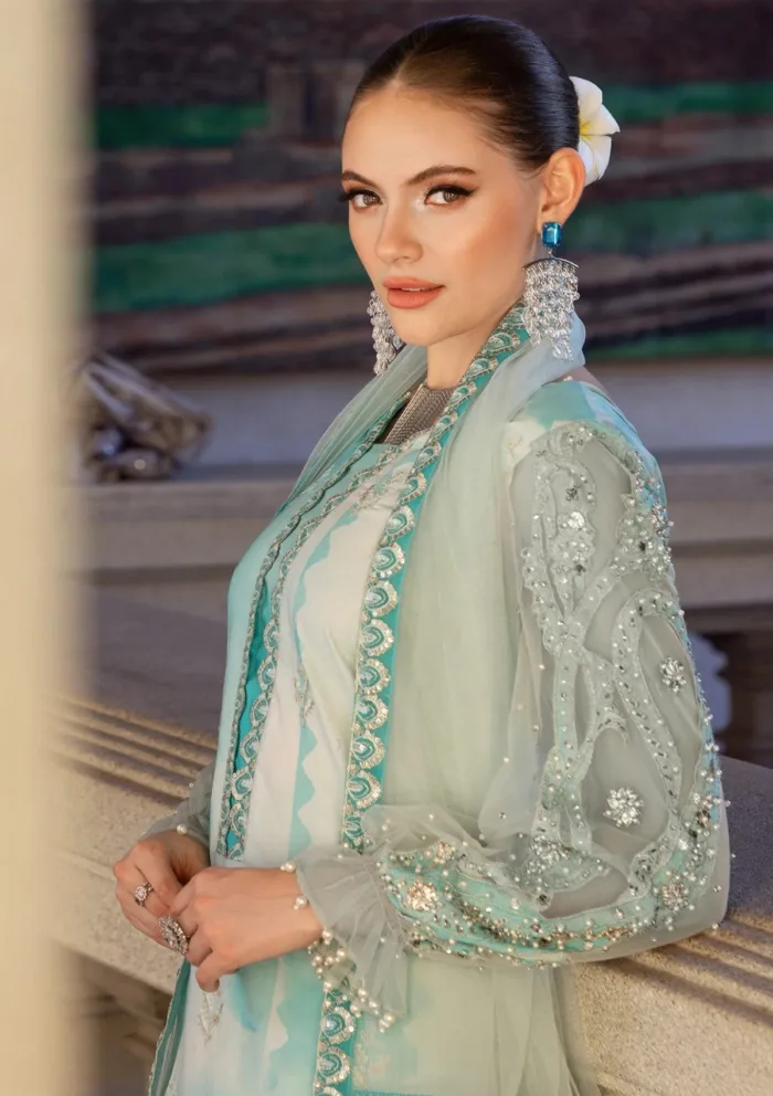 Charizma Limited Edition CLE25 03 Unstitched Festive Luxury Lawn Collection - Image 3