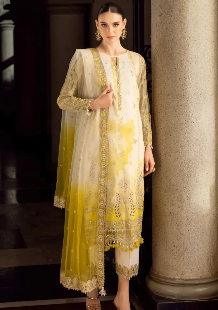 Charizma Limited Edition CLE25 04 Unstitched Festive Luxury Lawn Collection - Image 3