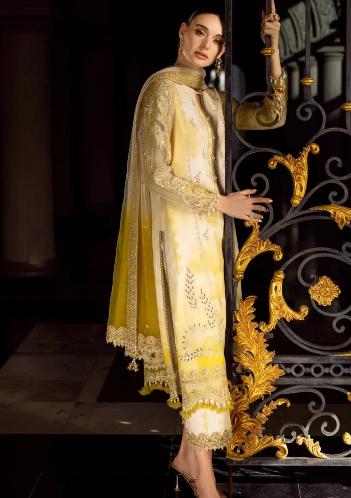 Charizma Limited Edition CLE25 04 Unstitched Festive Luxury Lawn Collection - Image 5