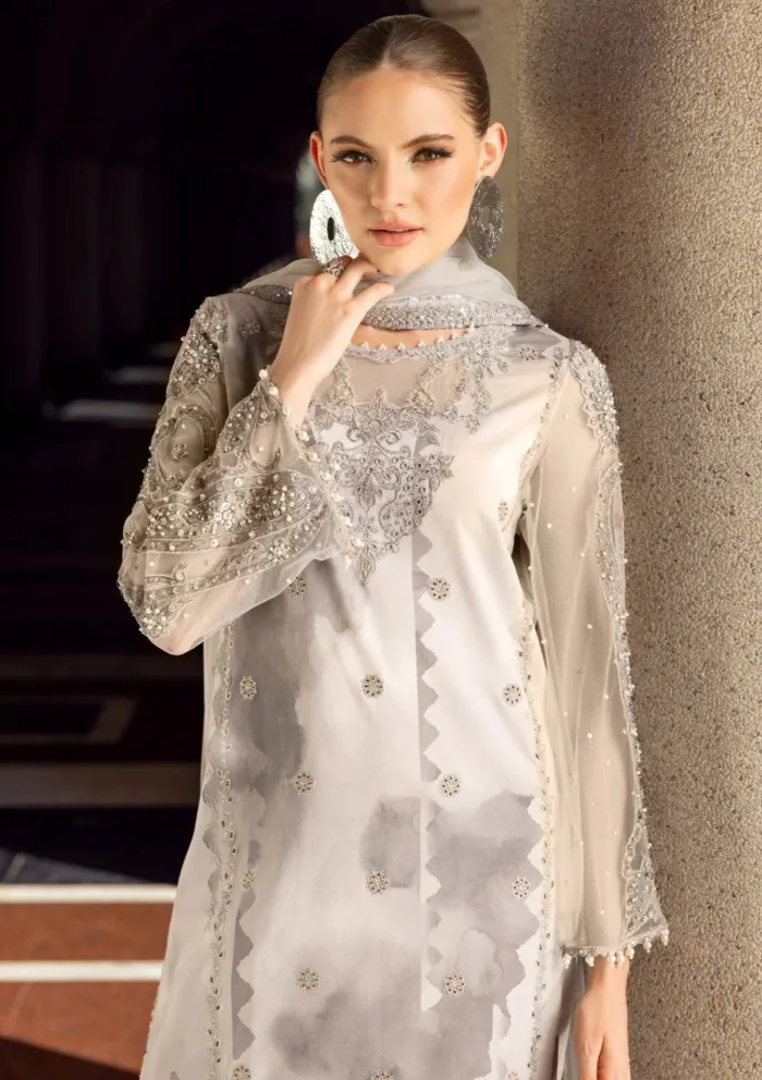 Charizma Limited Edition CLE25 05 Unstitched Festive Luxury Lawn Collection - Image 3