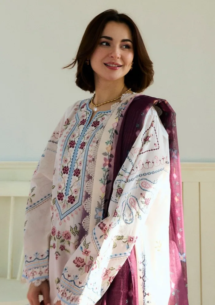 Coco By Zara Shahjahan Unstitched 25 -Serene-2B Luxury Lawn Collection - Image 2