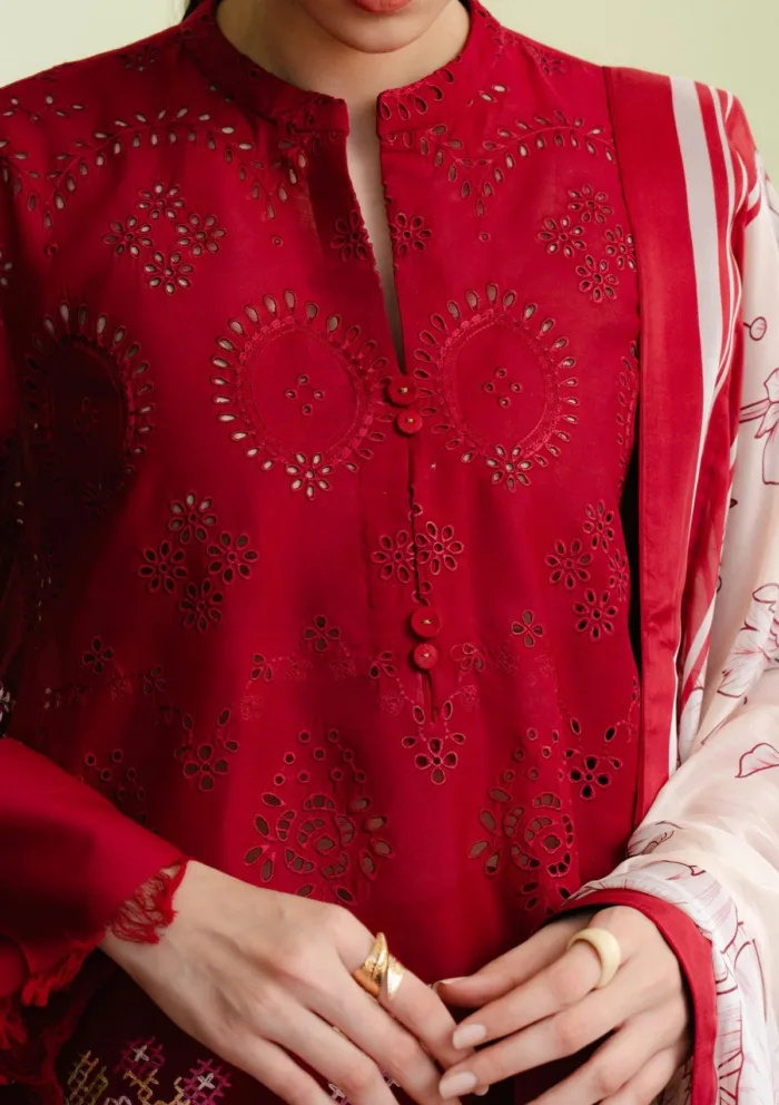 Coco By Zara Shahjahan Unstitched 25 -Vali-6A Luxury Lawn Collection - Image 2