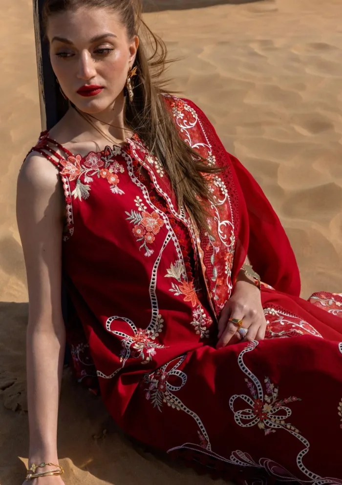 Crimson Cf25 8B Twirls And Ties Flow Luxury Lawn Collection - Image 2