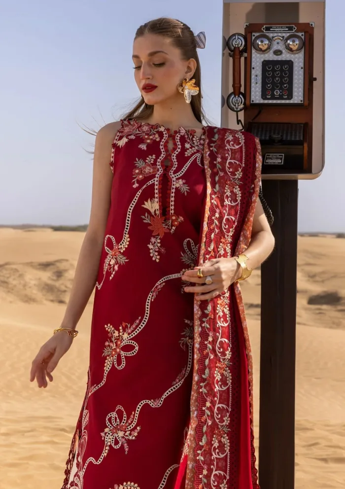 Crimson Cf25 8B Twirls And Ties Flow Luxury Lawn Collection - Image 3
