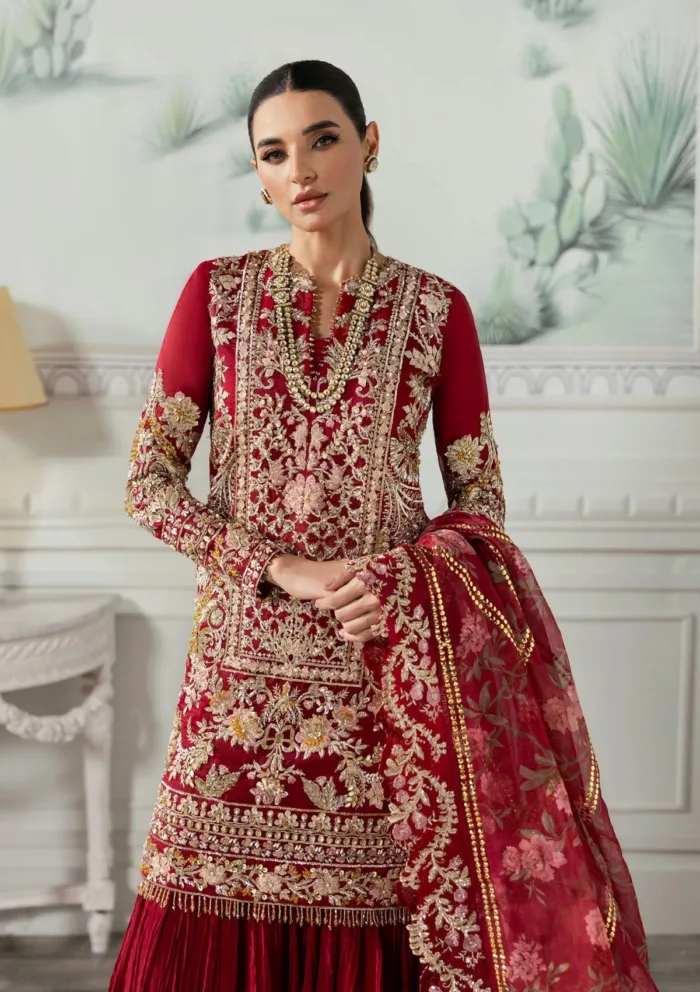 Crimson Wedding 24 Artisan Story Crimson x Saira Shakira Luxury Lawn Collection - Image 3