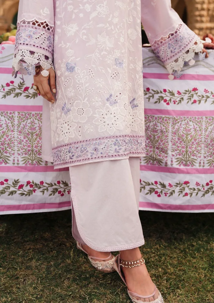 Cross Stitch DUSKY LAVENDER Eid Unstitched 25 Luxury Lawn Collection - Image 2