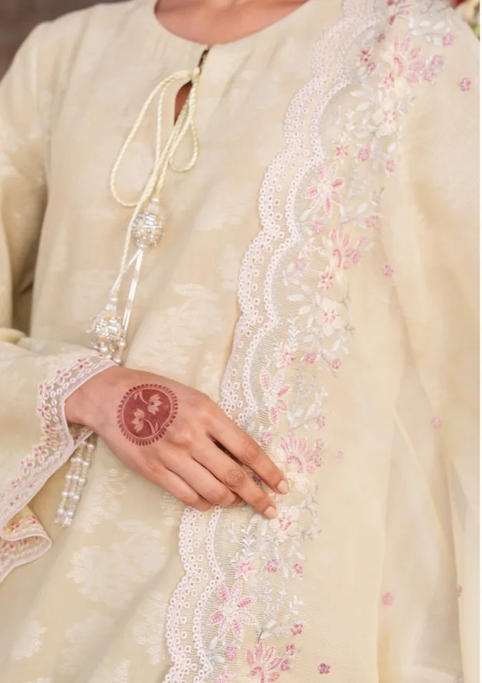 Cross Stitch JASMINE GREEN Eid Unstitched 25 Luxury Lawn Collection - Image 2