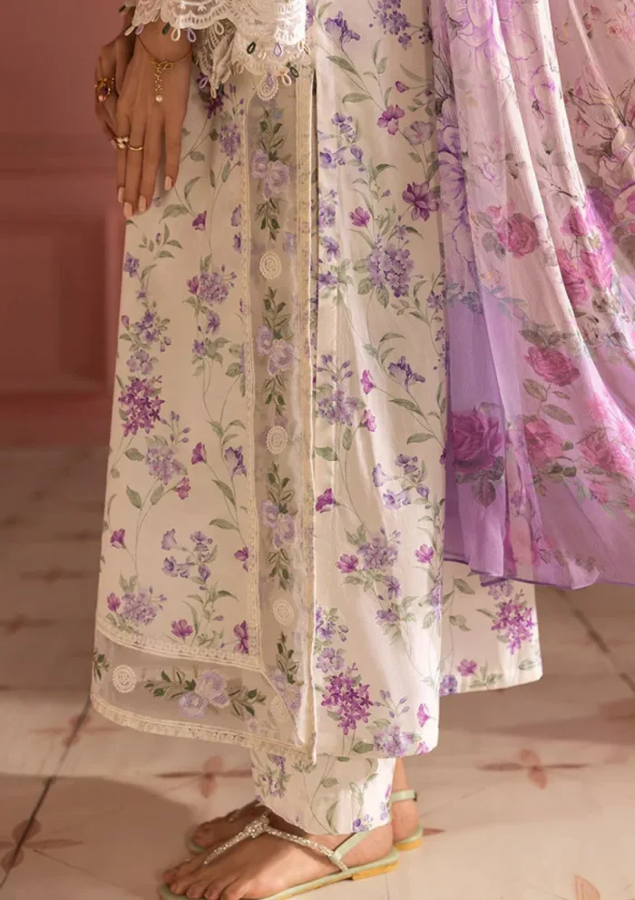 Cross Stitch LILAC BLOOM Unstitched Premium 25 Luxury Lawn Collection - Image 2