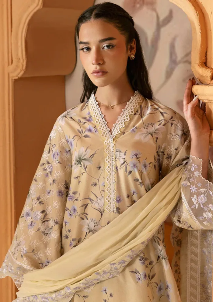 Cross Stitch OLIVE MUSE Unstitched Premium 25 Luxury Lawn Collection - Image 3